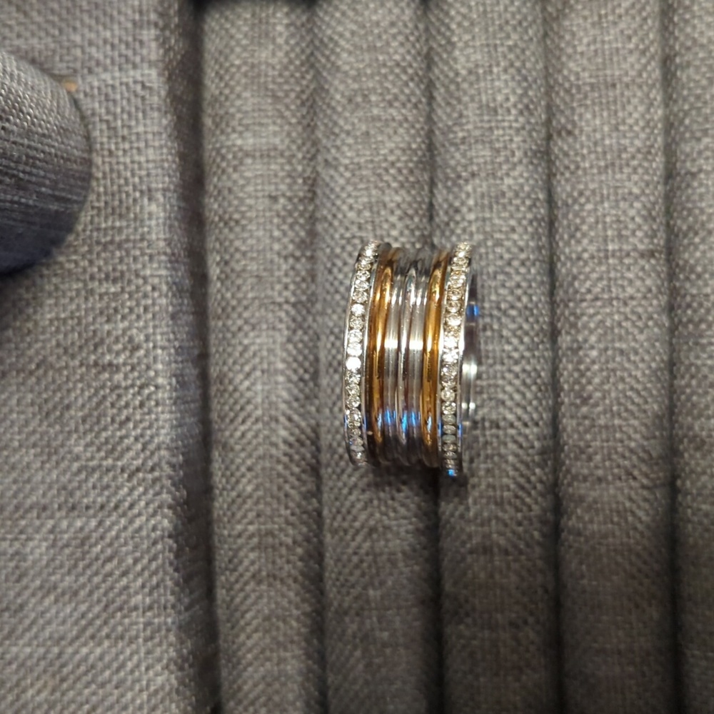 Size 9 CZ Stainless Ring